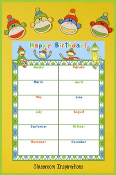 Monkey Birthday Chart