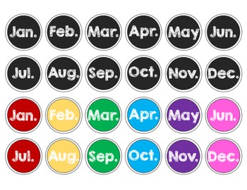 Birthday Chart - Editable Name Circles by Oodles of Goodies | TpT