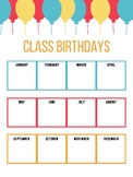 Birthday Chart - Printable
