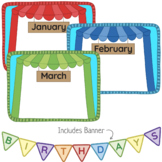 Birthday Chart Printable - Circus Carnival Theme