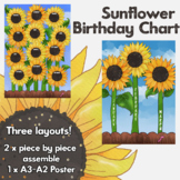 Birthday Chart - Watercolour Sunflowers - Build it yoursel