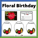 Birthday Chart and Birthday Certificate - Floral - Flower 