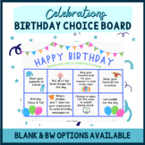 Birthday Choice Board FREEBIE