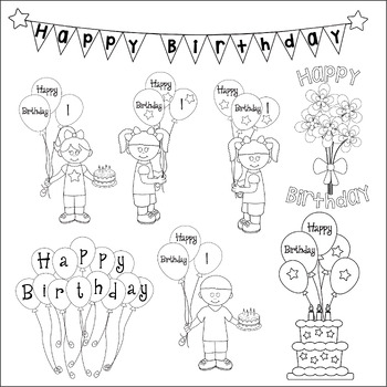 Birthday Clip Art by Kenzie's Schoolhouse | TPT