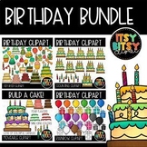 Birthday Clipart Mega Bundle! Cake, Cupcakes, Balloons, Gi