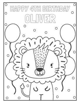 kids birthday coloring pages fourth birthday