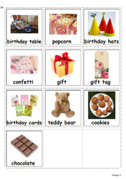 Birthday Communication Cards for Autism by Angie S | TpT
