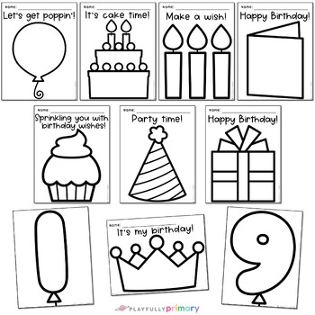 Birthday Crafts, Fine Motor Tear Art, Classroom Birthday Bulletin Board ...
