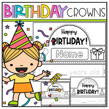 Preview of Birthday Crown FREEBIE - Birthday Headband with Editable Name