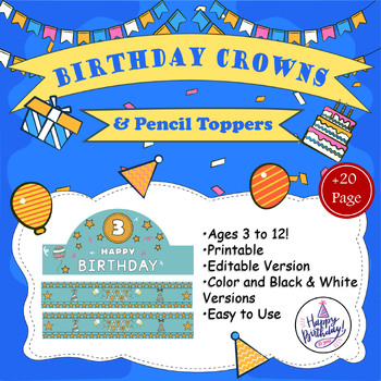 Classroom Activities: Social Studies, Reading, Writing, and More!: FREE Birthday  Pencil Toppers