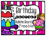 Birthday Cupcake Bulletin Board Freebie
