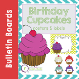 Birthday Cupcake Bulletin Board Labels or Posters