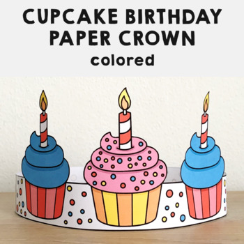 Birthday Paper Crown Printable Party Costume Craft