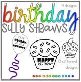 Student Birthday Silly Straw