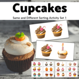 Cupcakes Same and Different Activity Birthday Valentine`s 