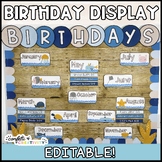 Birthday Display | Birthday Board | Editable | Ocean Class
