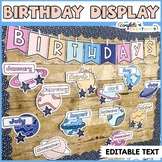 Birthday Display | Birthday Board | Editable | Space Class