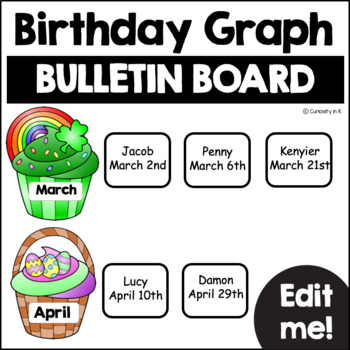Preview of Birthday Display | Birthday Bulletin Board | Bar Graph