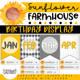 Birthday Display Board - Sunflower Farmhouse Theme