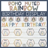 Birthday Display | Boho Rainbow Birthday Chart | Birthday 