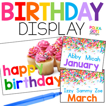 Preview of FREE Birthday Display Bulletin Board