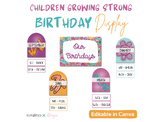 Birthday Display Chart Canva | Authentic Aboriginal Symbol