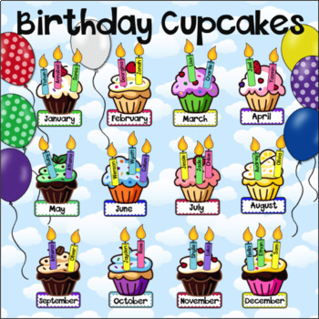  Birthday  Display Birthday  Cupcakes with Balloons by 