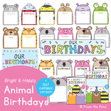 Birthday Display - Cute Animals Classroom Posters