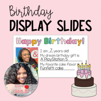 Preview of Editable Digital Birthday Bulletin Board for Distance Learning | Powerpoint