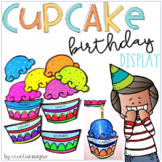 Birthday Display Editable Birthday Cupcakes Bulletin Board