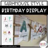 Birthday Display | Farmhouse Classroom | Free Birthday Display
