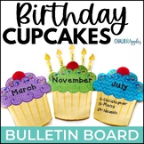 Birthday Display - Happy Birthday Bulletin Board - Birthday Chart with Cupcakes