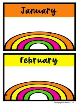 Birthday Display Rainbow | Birthday Bulletin Board Rainbow Classroom Decor