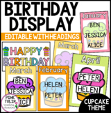 Birthday Display - Rainbow Cupcake Theme