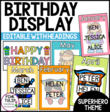 Birthday Display - Rainbow Superhero Theme