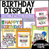 Birthday Display - Rainbow Watermelon Theme