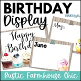 Farmhouse Bulletin Board Birthday Display w/Cupcakes - Far