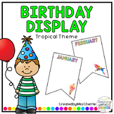 Birthday Display (Tropical Theme) EDITABLE