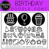 Birthday Doodle FONT {Creative Clips Clipart}