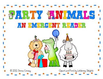 Preview of Birthday Emergent Reader - Party Animals