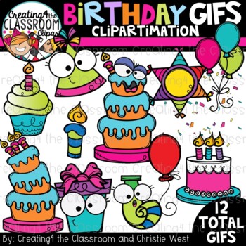 Preview of Birthday GIFs Clipartimation {Animated Clipart}