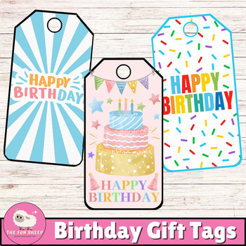 Birthday Gift Tags | Happy Birthday Printable Treat Labels for Birthday ...