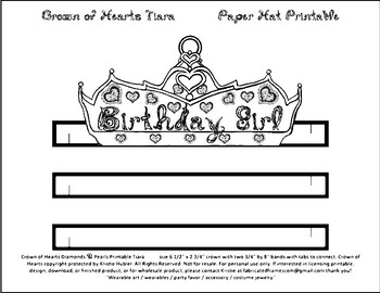 princess crown template cut out