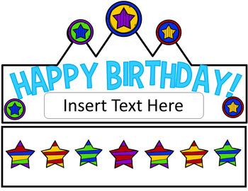 Birthday Hats (Editable) by The Kinder Kids | Teachers Pay Teachers