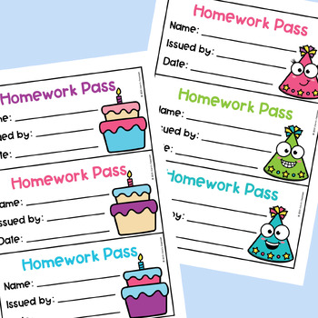 free birthday homework passes