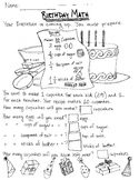 Birthday Math Worksheet - Multiplication and Division