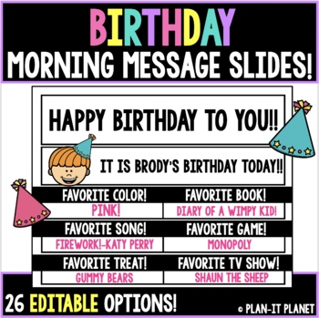 Birthday Book Printables