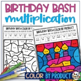 Birthday Multiplication Basic Math Facts Coloring Pages Co