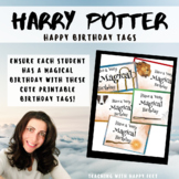 Birthday Notes/ Gift Tags for Students: Harry Potter Inspired