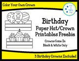 Birthday Paper Hat/Crown Printables Freebie